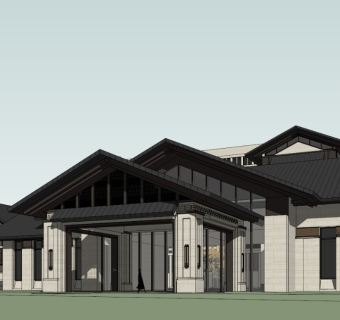 新中式酒店会所 坡屋顶 奢华会所